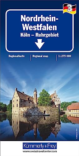Nordrhein-Westfalen 1:275 000 mit touristischen Informationen und Index: Köln - Ruhrgebiet - Hannover (Kümmerly+Frey Regionalkarten, Band 3)